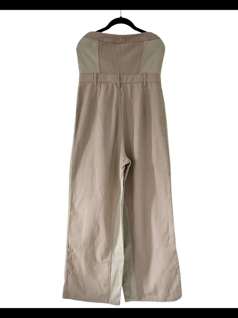 Nasty Gal Colorblock Cargo Jumpsuit NWT Strapless Wide Leg Utility Jumpsuit Size - Picture 3 of 11